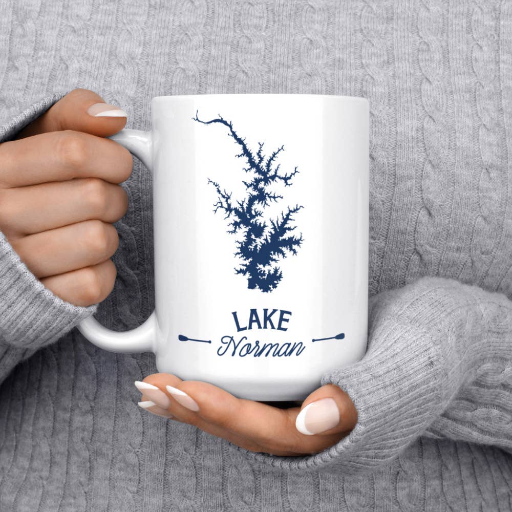 Deep Creek Lake Map Coffee Mug
