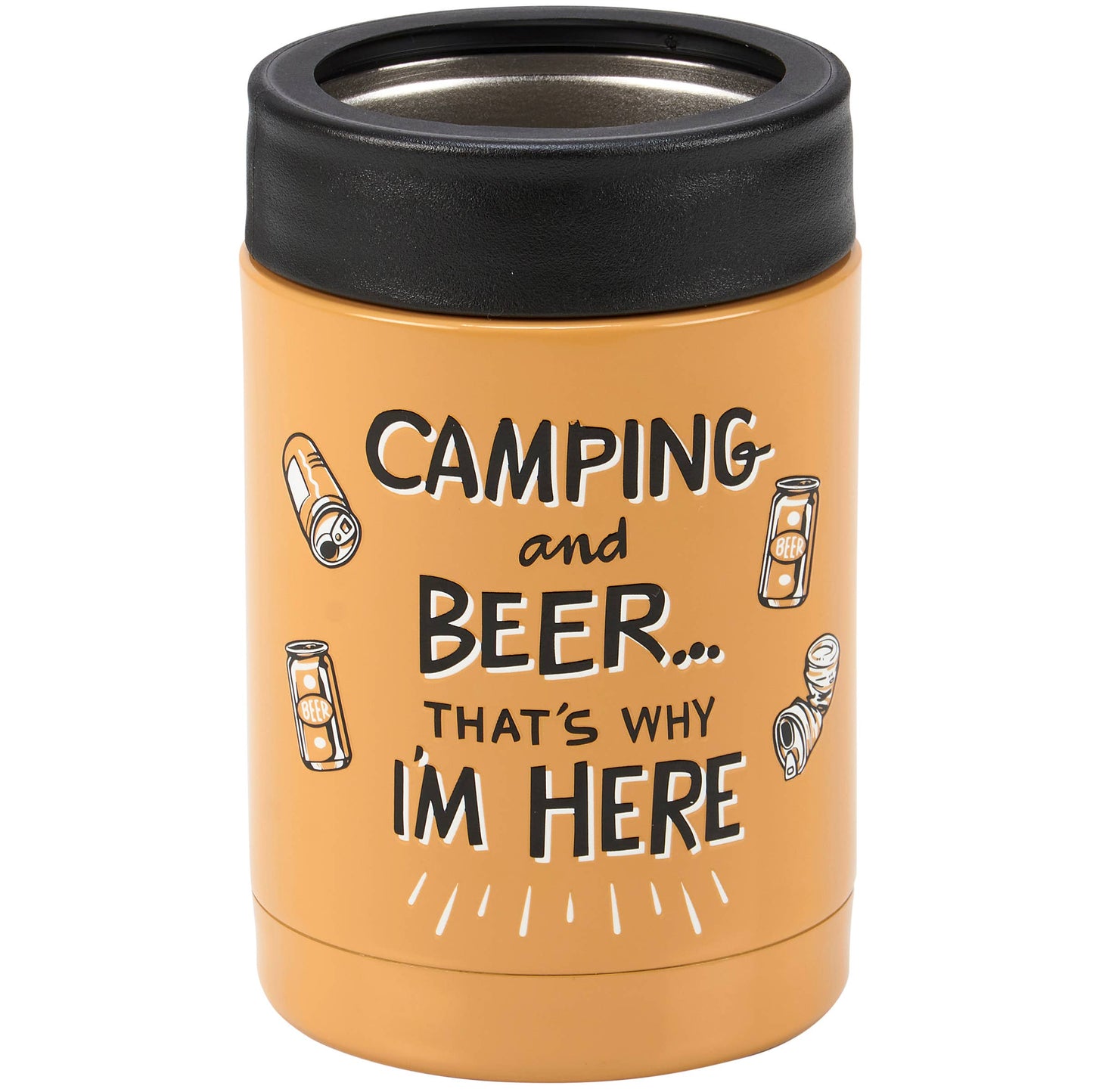Camping And Beer Can Cooler