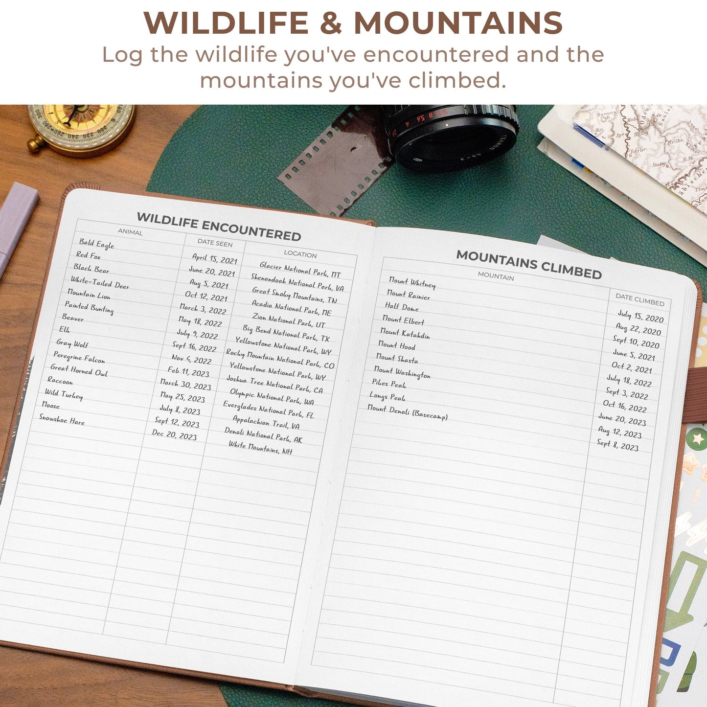 Clever Fox Planners - Hiking Journal
