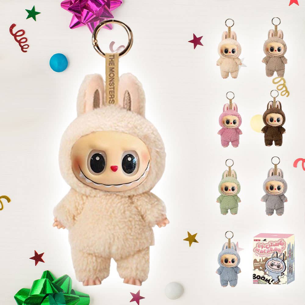 Monster Bunny Plush Doll Keychain