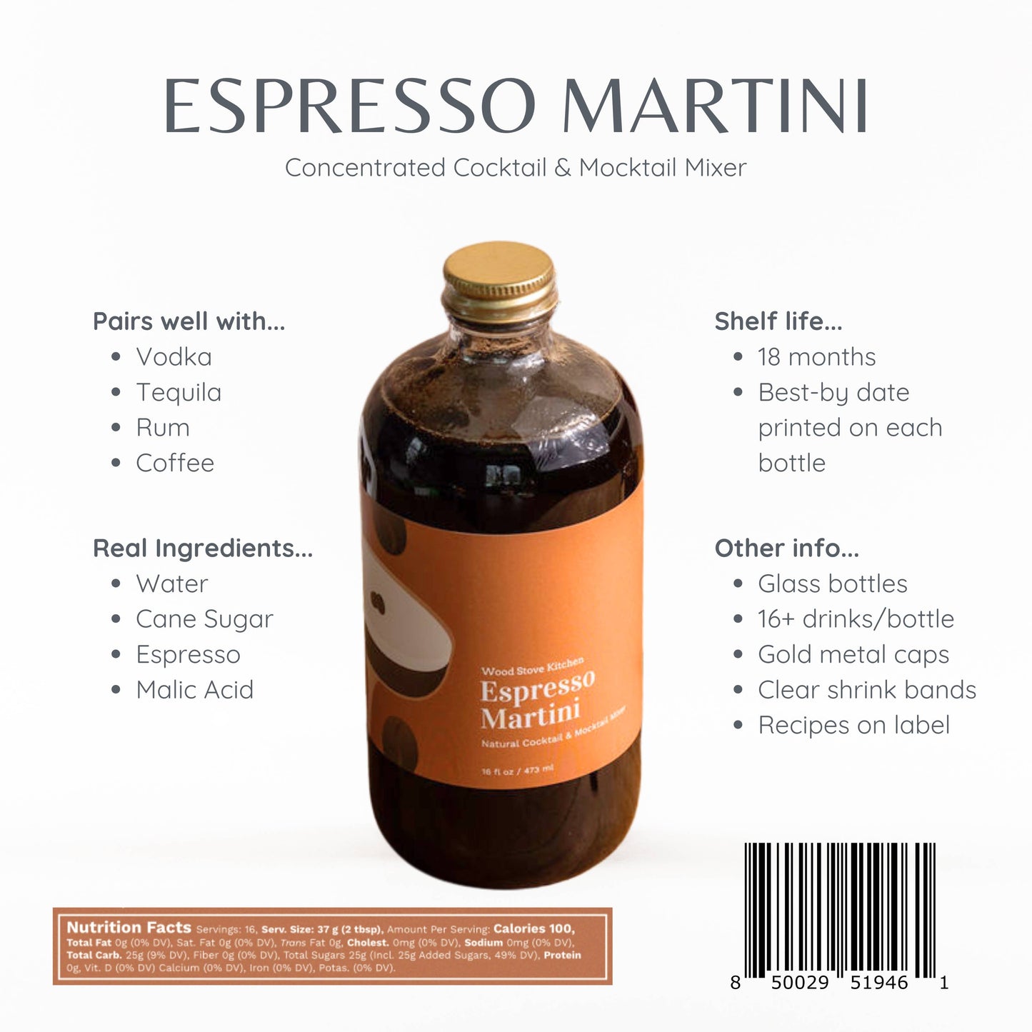 Espresso Martini Mixer 16 fl oz