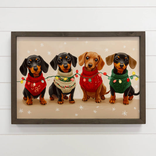 Dachshunds Christmas Lights