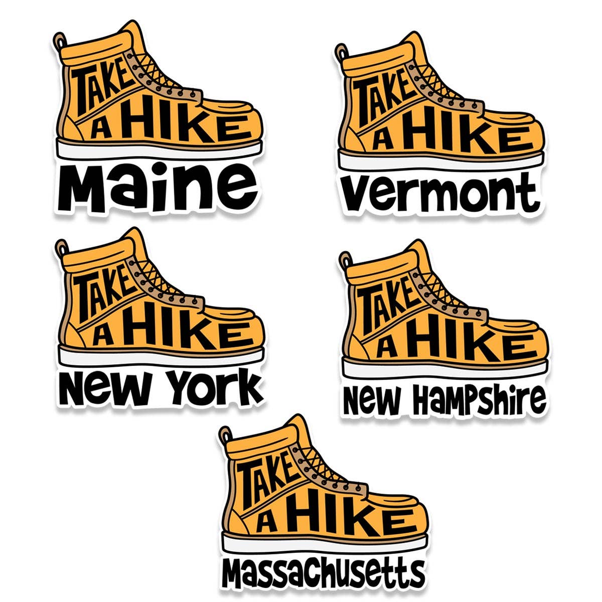 RetroPlanet - Take A Hike Name Drop Die Cut Sticker