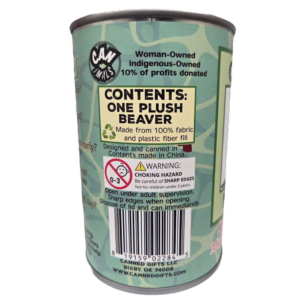 Chipper the Canned Beaver |