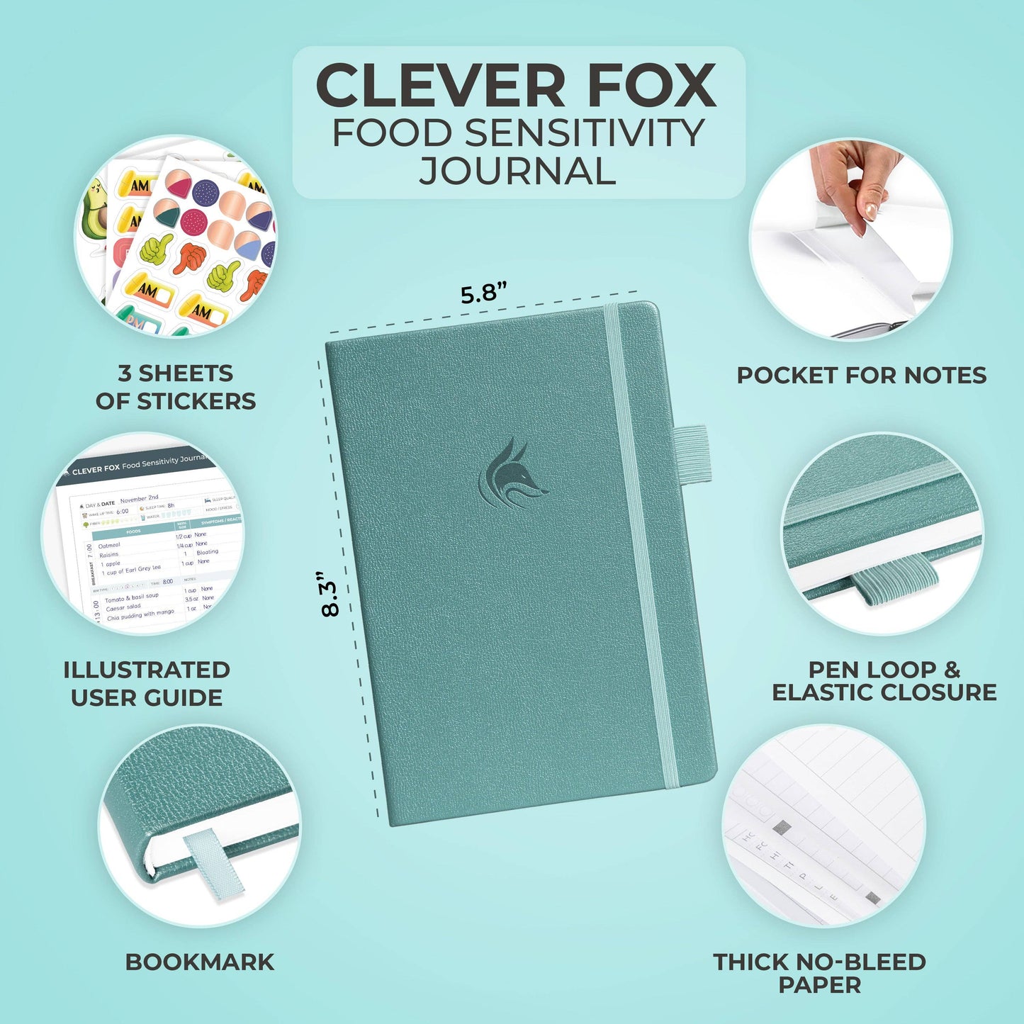 Clever Fox Planners - Food Sensitivity Journal