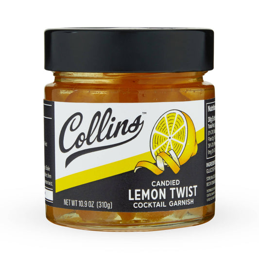 Italian Candied Lemon Peel Twist Cocktail Garnish