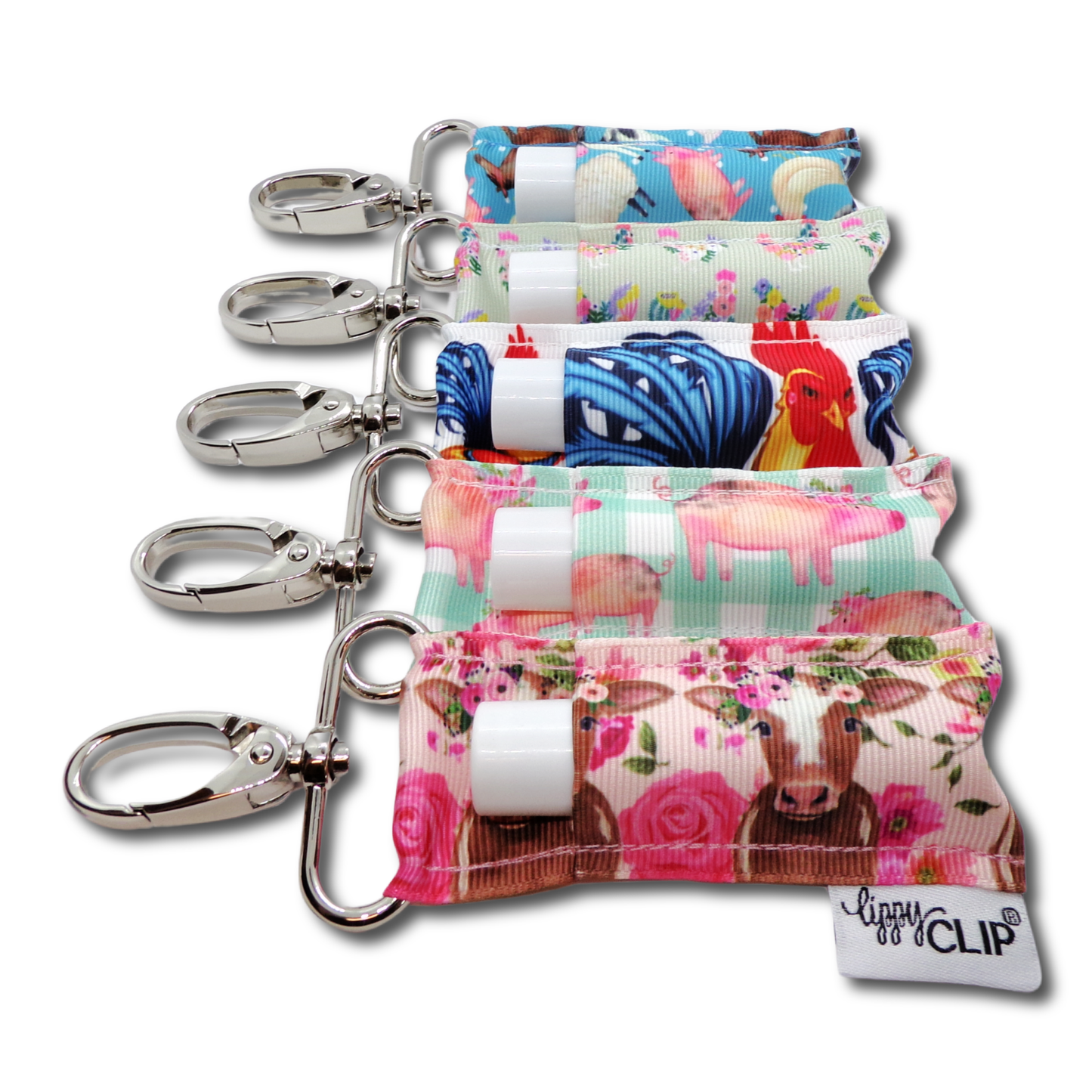 Floral Chickens LippyClip