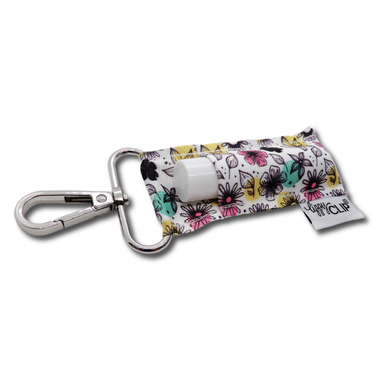 LippyClip Lip Balm Holder - Black and White Floral