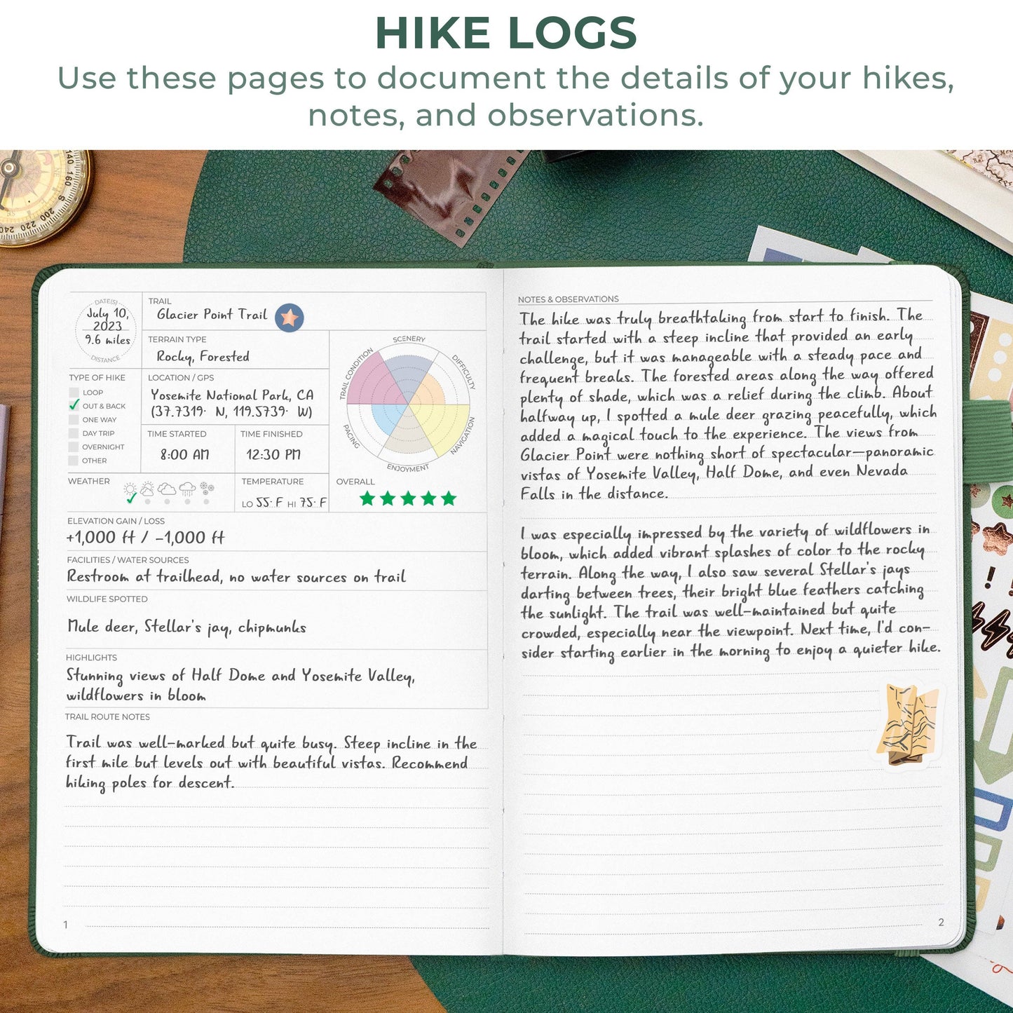 Clever Fox Planners - Hiking Journal