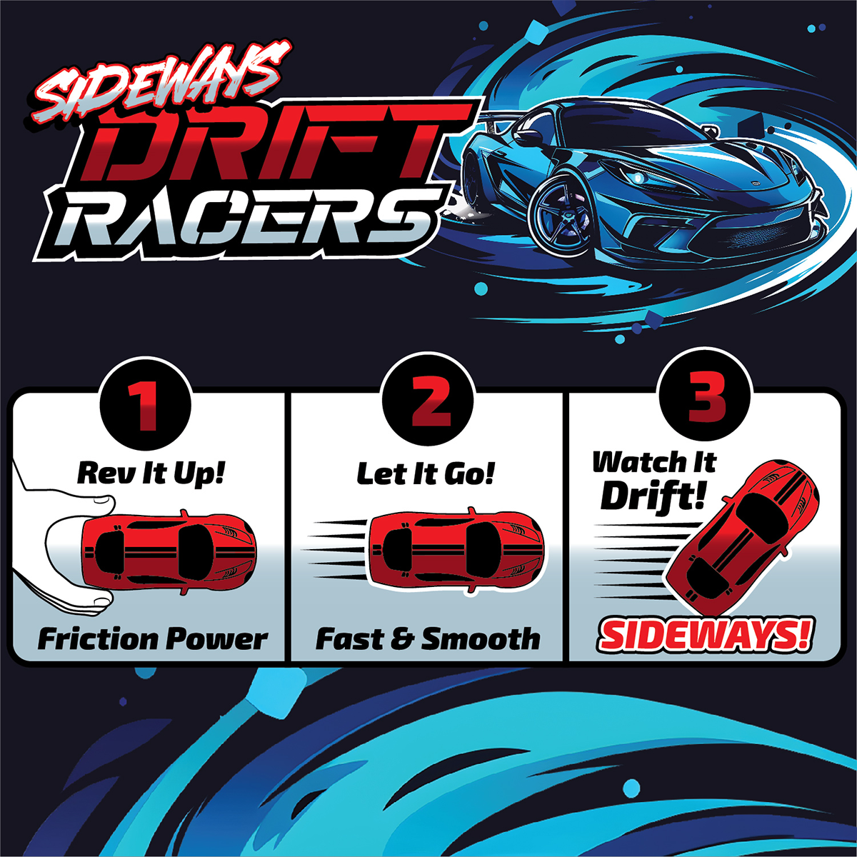Sideways Drift Racer Friction Car