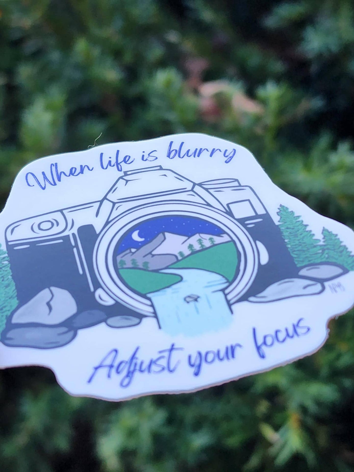 National Parks and Beyond - When Life Gets Blurry Photography - Mountains Sticker