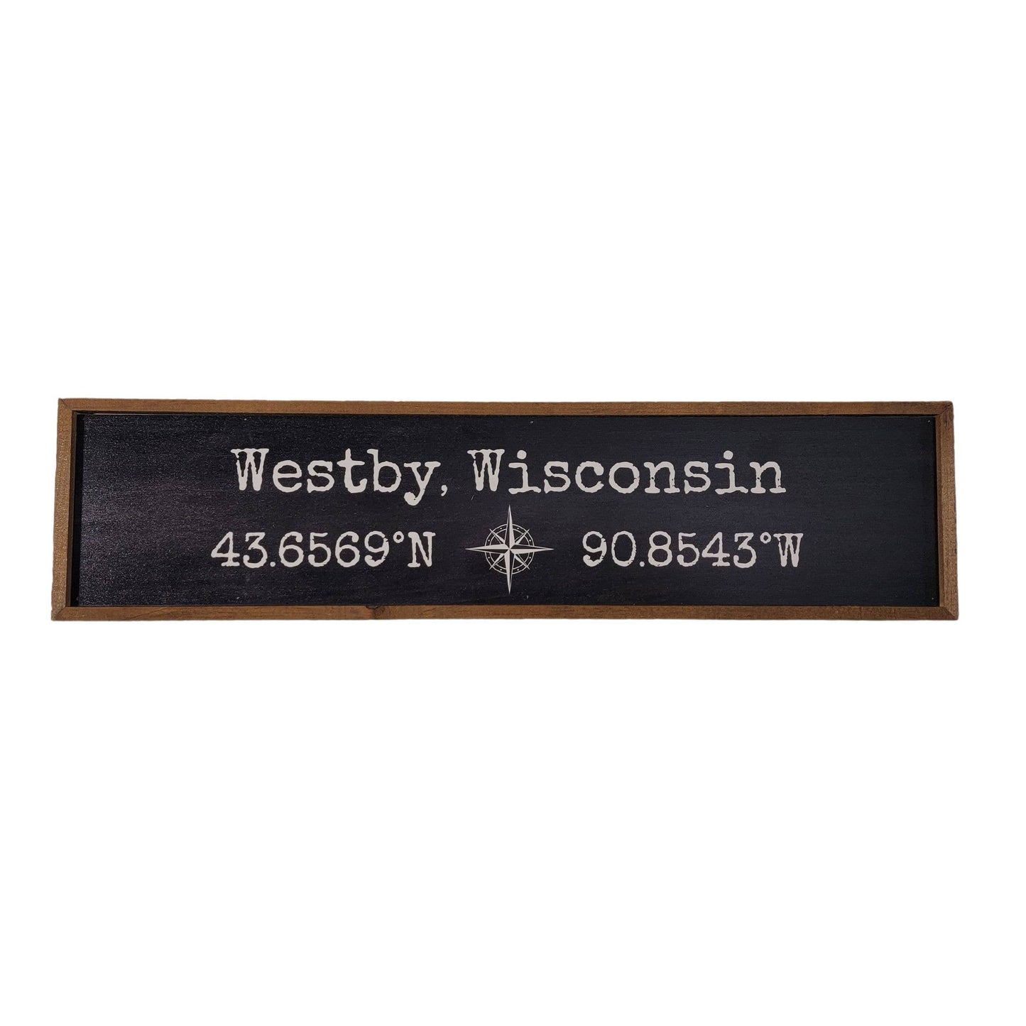 24x6 Deep Creek Coordinate Sign With Compass