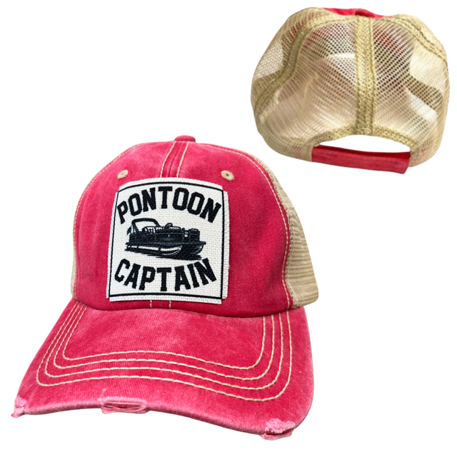 dkhandmade - PONTOON CAPTAIN | UNISEX HAT | DISTRESSED