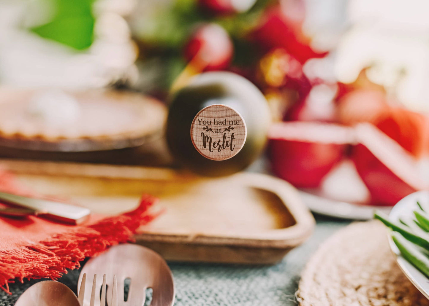 Engraved Funny Wine Bottle Stoppers - Pack of 4 Toppers