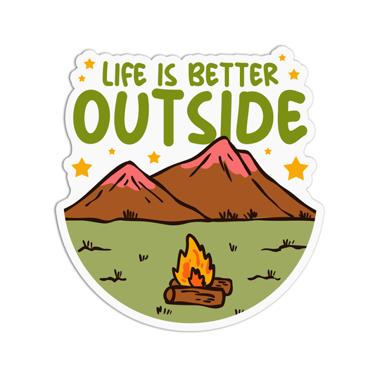 Life Is Better Outside Vinyl Waterproof Stickers
