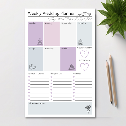 Weekly Wedding Planner