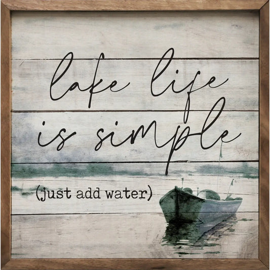 Lake Life Is Simple Boat Whitewash