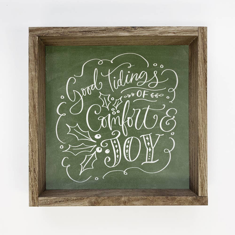 Good Tidings Christmas Wood Sign