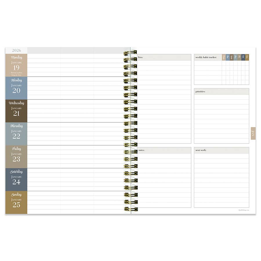 French Blue Medium Planner 2025-2026