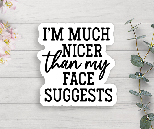 Nicer Than My Face Suggests