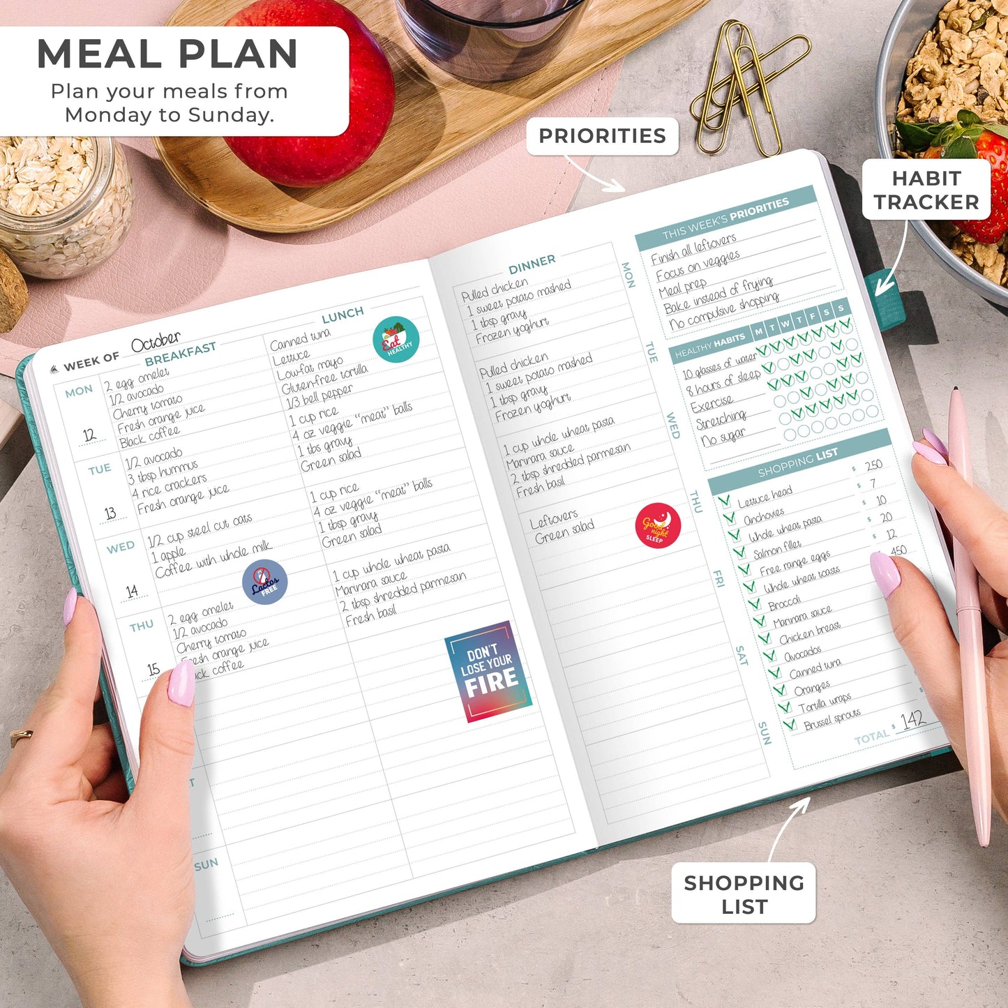 Clever Fox Planners - Meal Planner