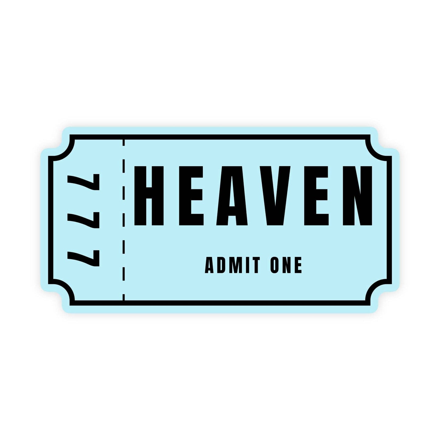 Ticket To Heaven 777 Sticker