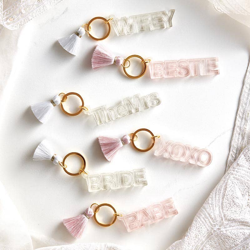 Angle - Acrylic Keychain - Bride Clear
