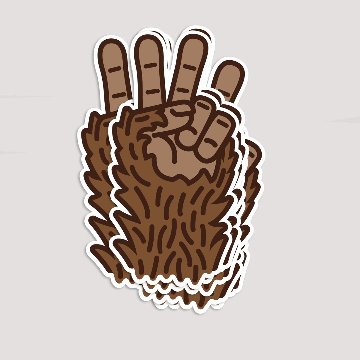 Squatchy - Bigfoot Peace Sticker