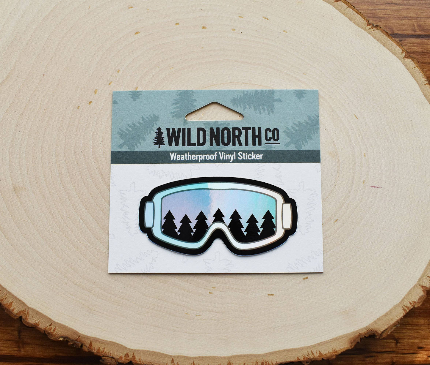Wild North Co - Holographic Ski Goggles Sticker