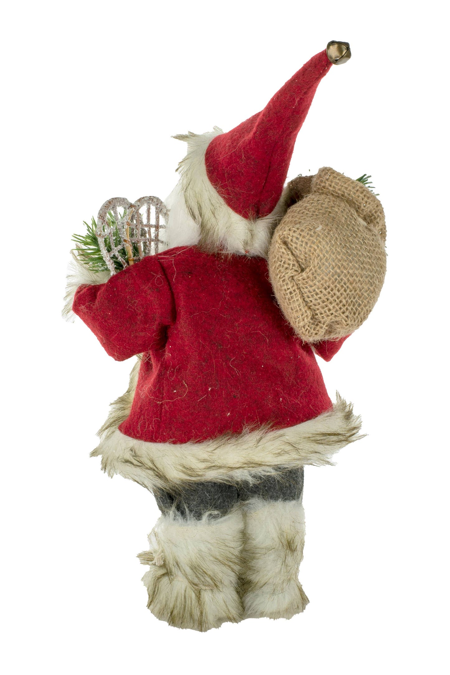 Starlight Collection - Red Santa Figurine with Fur Coat