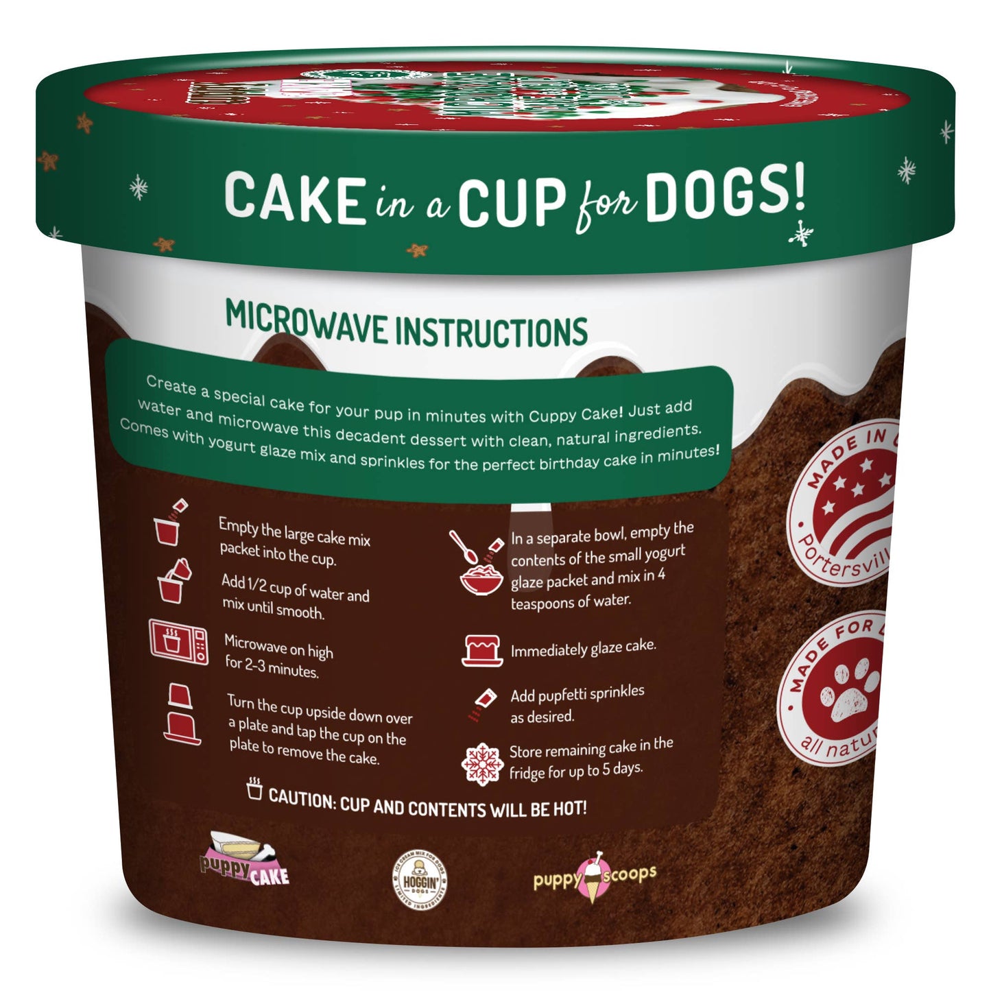Cuppy Cake-Microwave Dog Christmas Gingerbread
