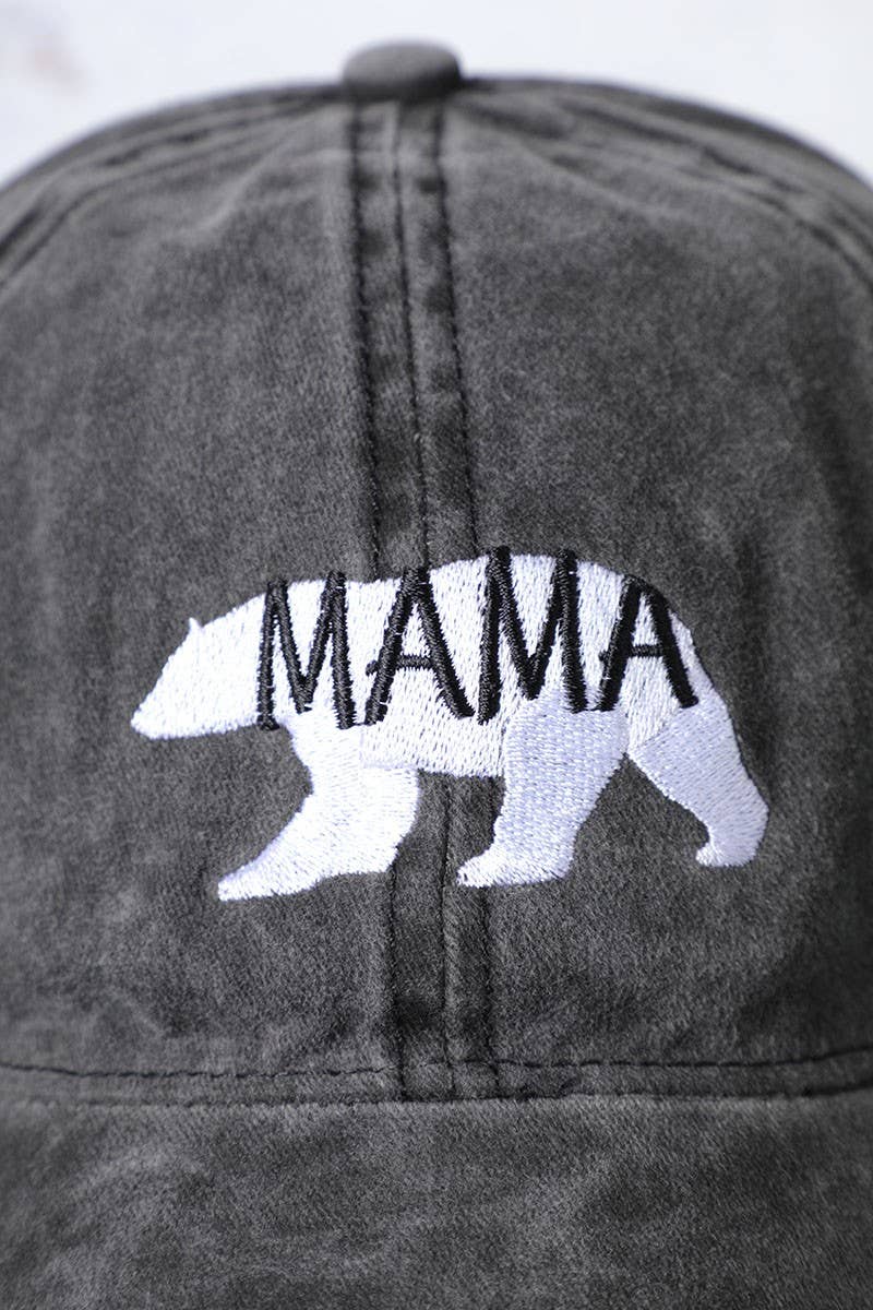 Mama Bear Washed Cotton Cap