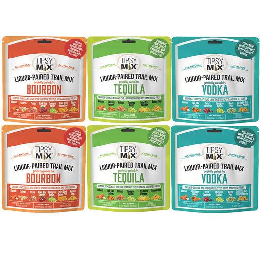 Tipsy Mix - 11. Liquor-Paired Trail Mix MIXED CASE OF 6