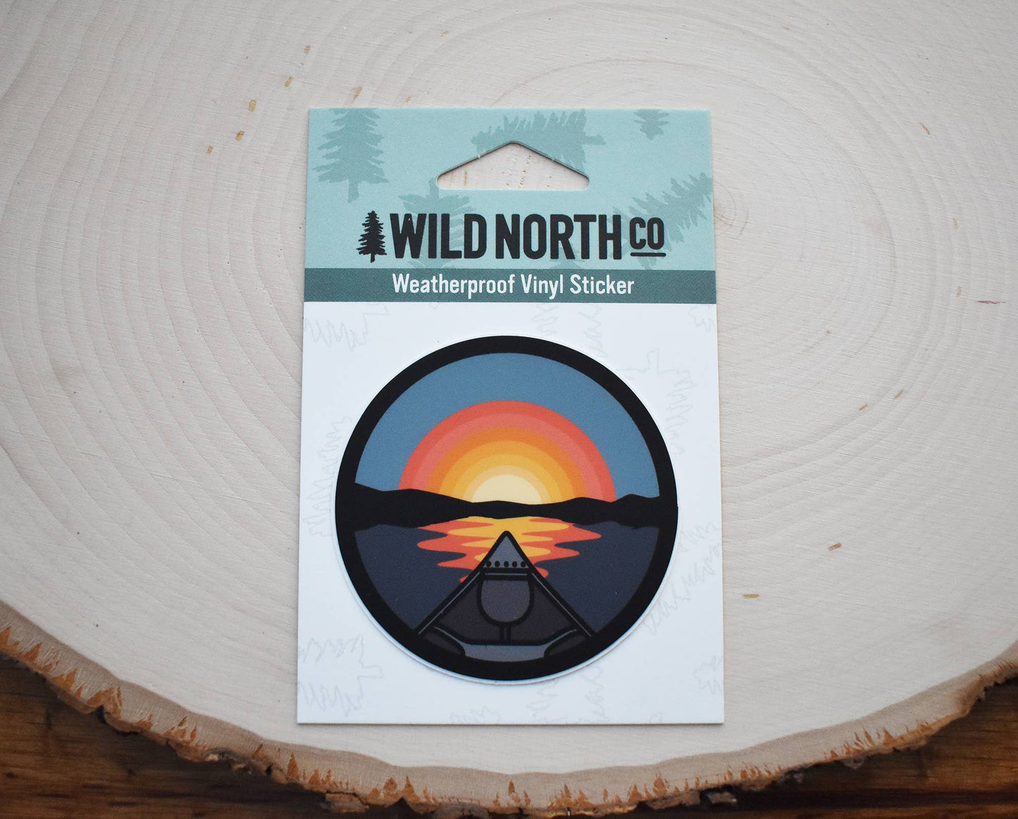 Wild North Co - Sunset Canoe Sticker