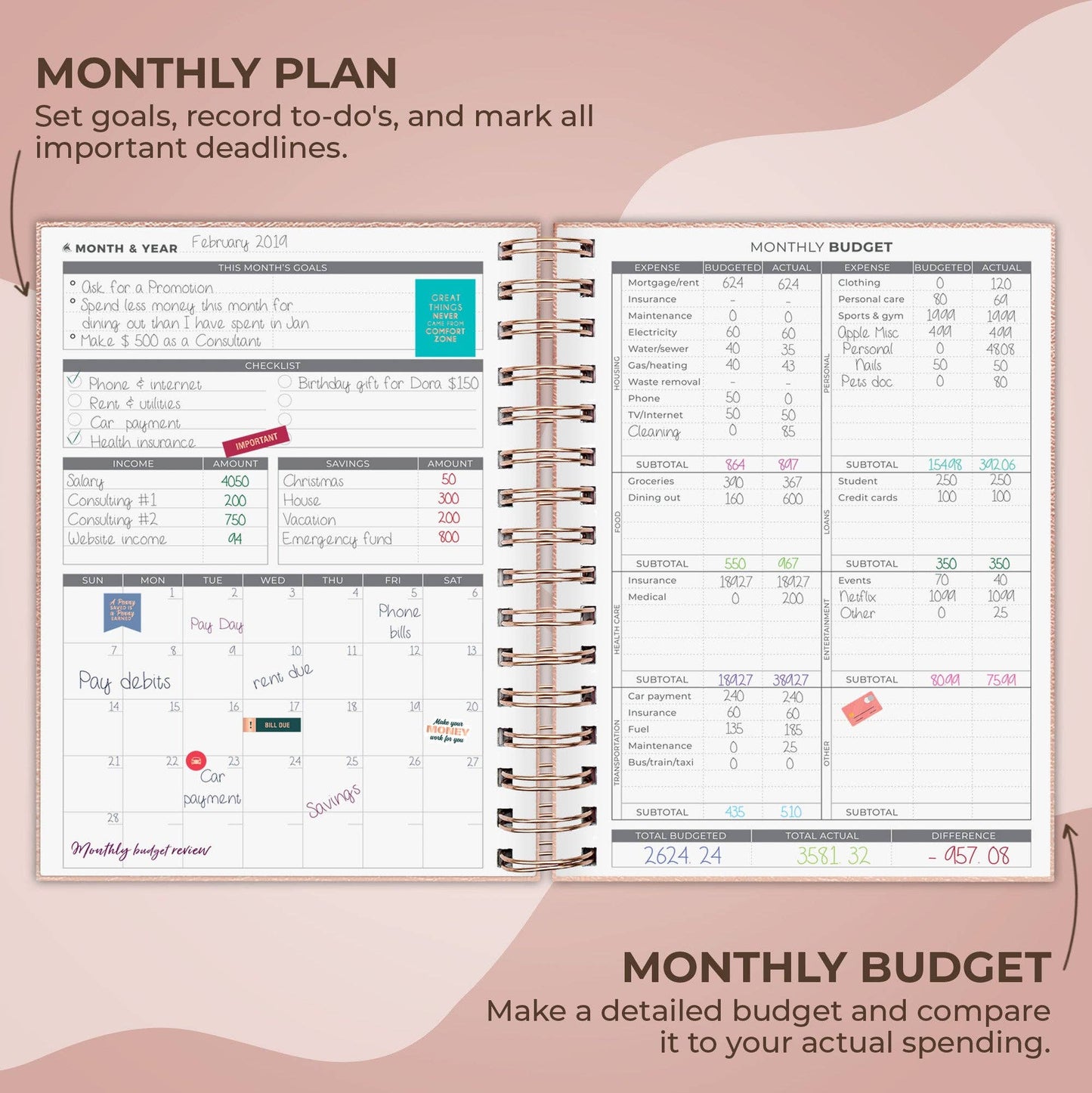 Budget Planner Spiral A5