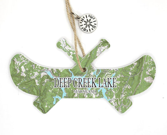 Deep Creek Lake, MD Canoe Ornament