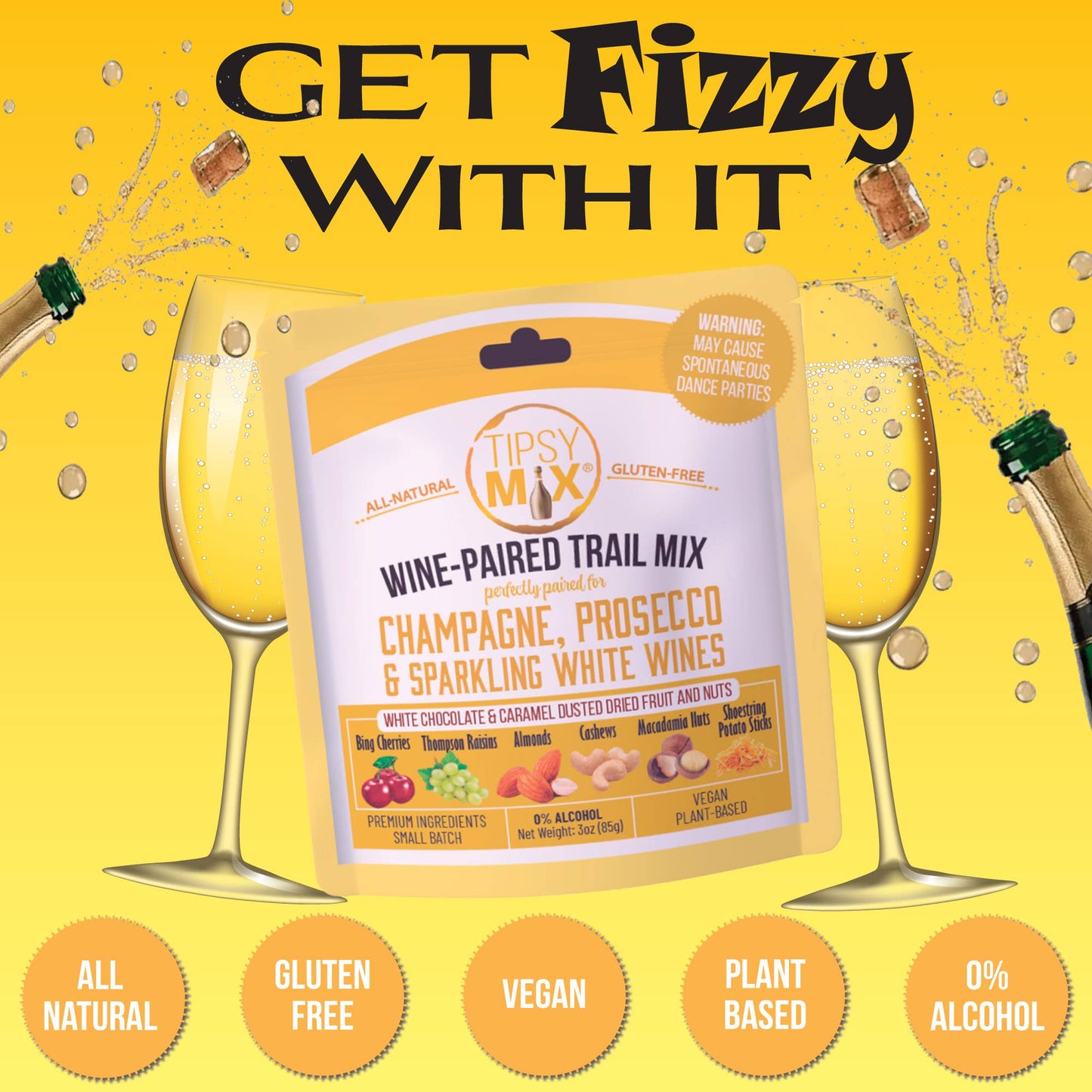 Wine-Paired Trail Mix - Champagne & Sparkling White Wine