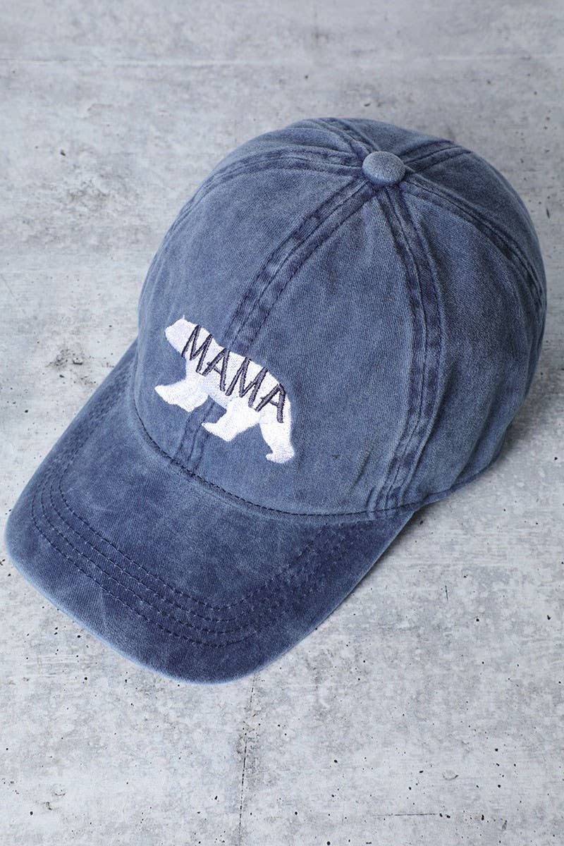 Mama Bear Washed Cotton Cap
