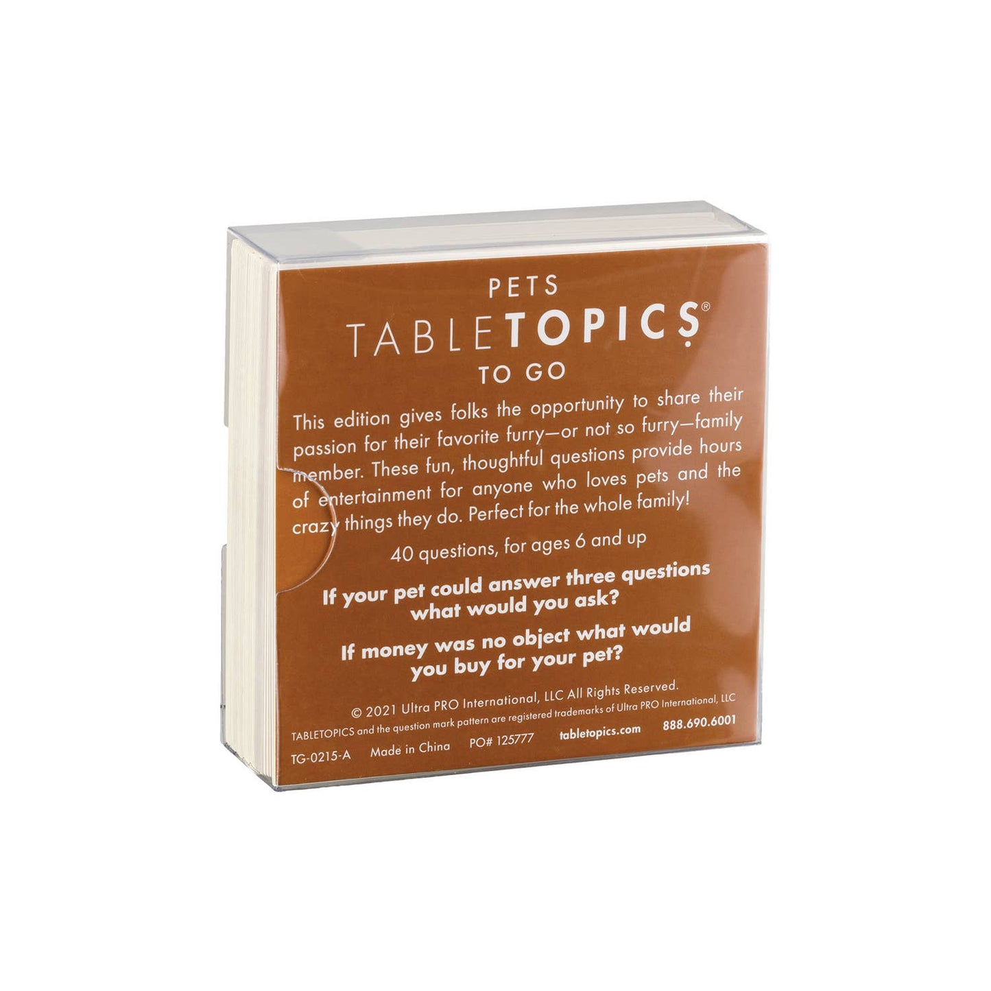 TableTopics - TABLETOPICS PETS - Conversation Starters for Pet Lovers
