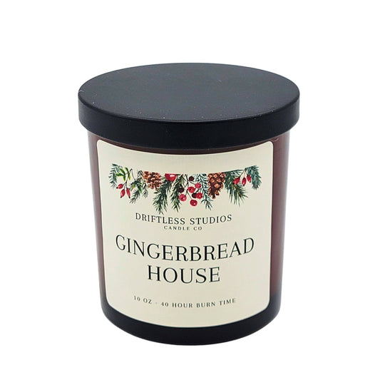 Gingerbread House Christmas Garland Candles