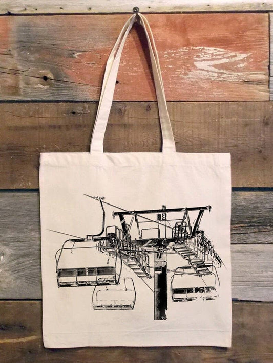 Ski Lift Tote Bag