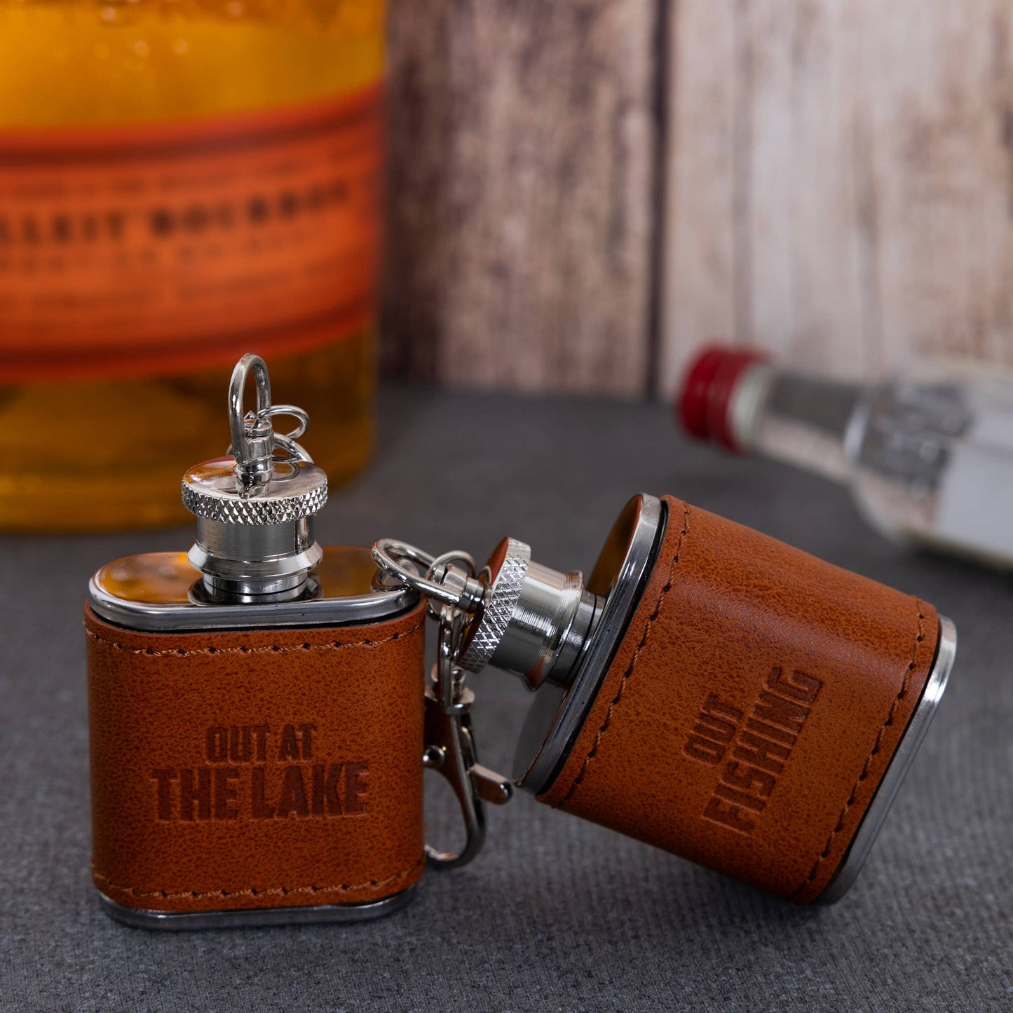 Pavilion - Out at the Lake - Stainless Steel 1 oz Mini Flask