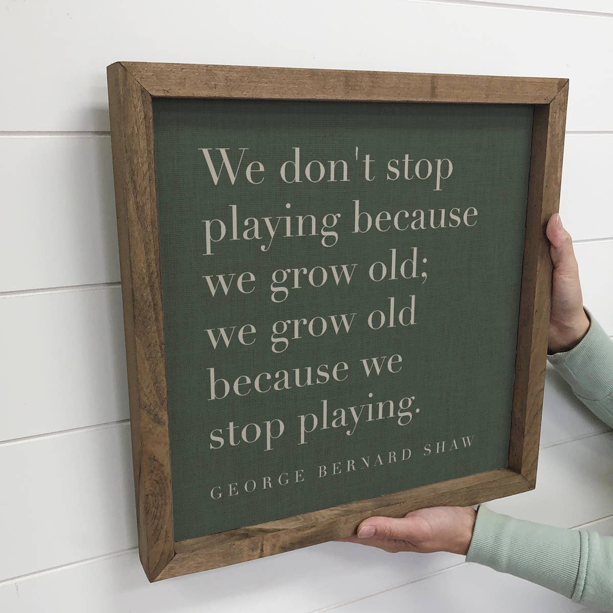 We Stop Playing sign