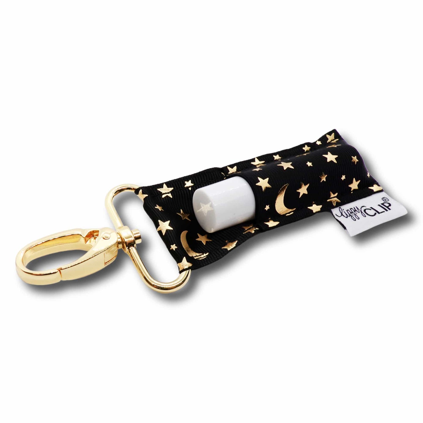 Moon Stars Black Gold LippyClip