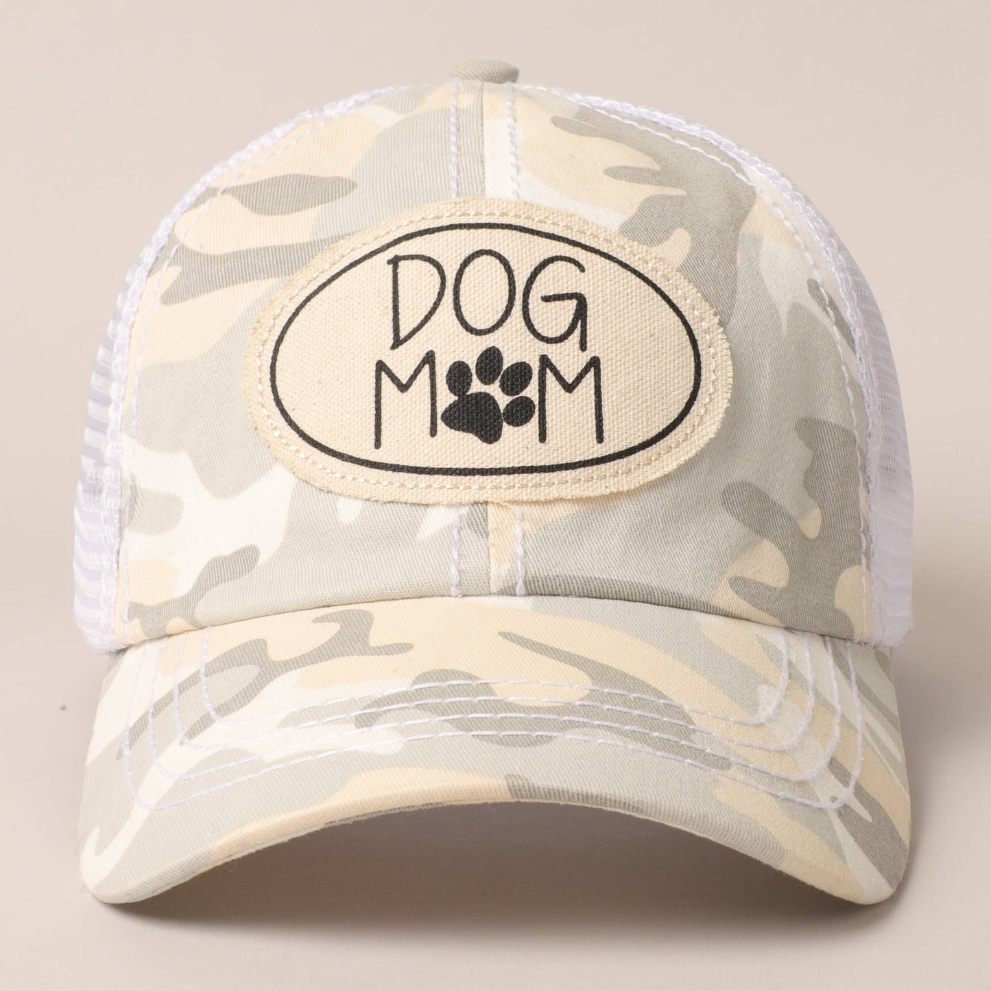 Dog Mom Canvas Mesh Back Cap