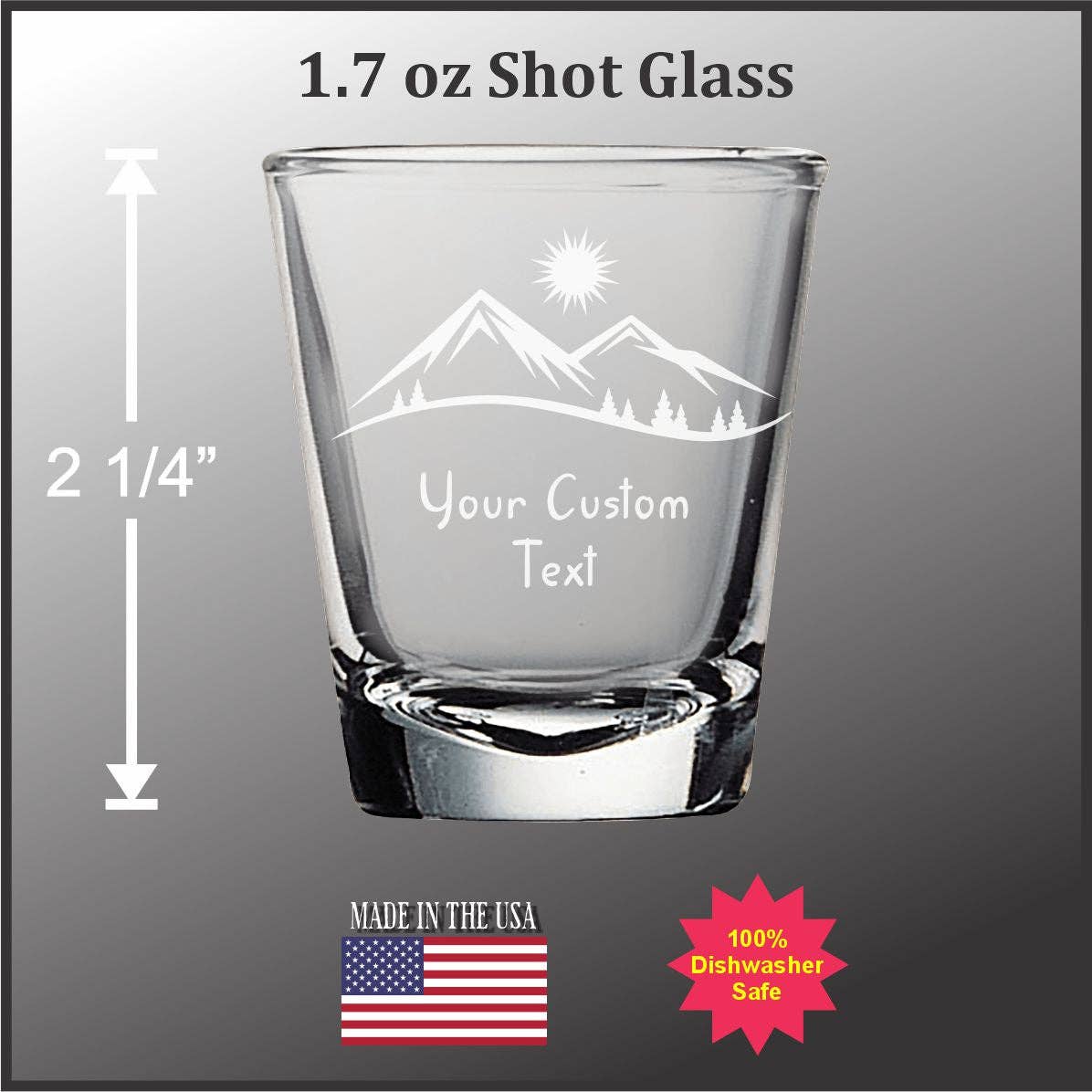 Mountains and Trees Shot Glass