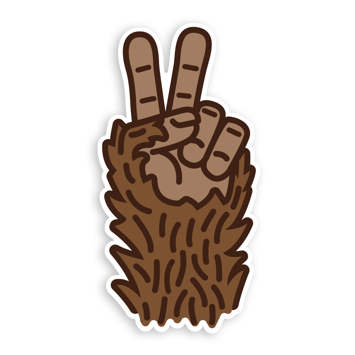 Squatchy - Bigfoot Peace Sticker