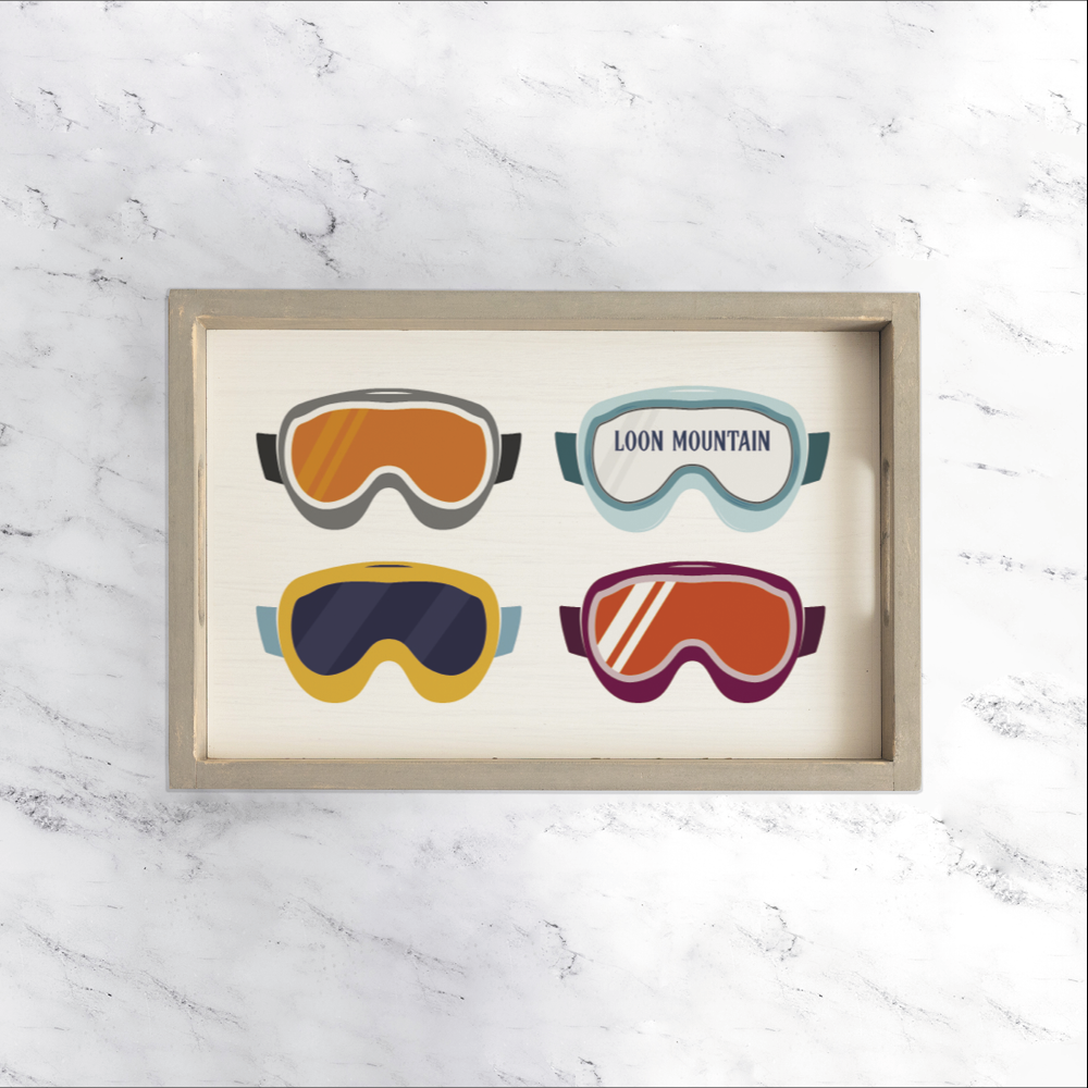 Wisp Ski Goggle Vibes Wooden Serving Tray