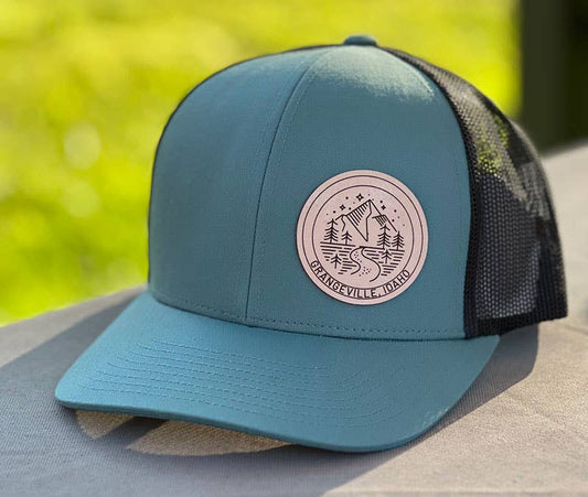 Mountain & Stars Leather Patch Hat - DCL