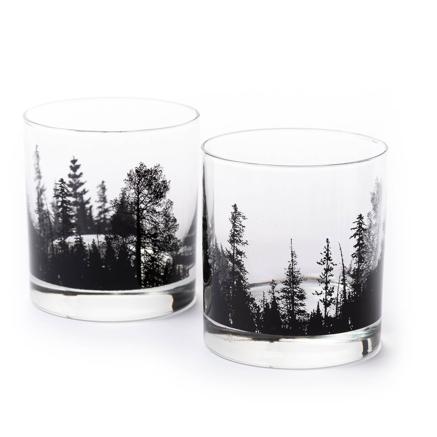 Forest Landscape Whiskey Glasses